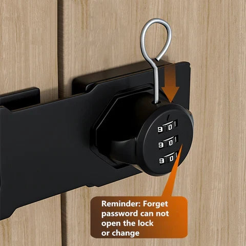 Belro household cabinet with secure password lock, outdoor home and garden storage security feature, close-up image.
