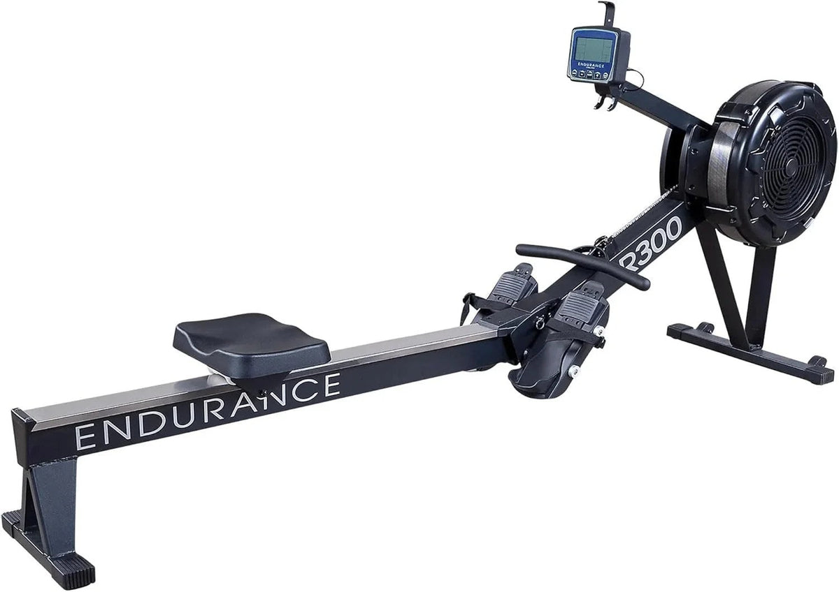 Casavibeo Body Solid R300 Endurance Rowing Machine with adjustable seat and handlebar for full-body cardio workouts.