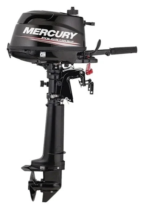 Casavibeo Mercury 5hp four-stroke outboard motor with 15" shaft, manual tilt and trim, manual start, suitable for small boats