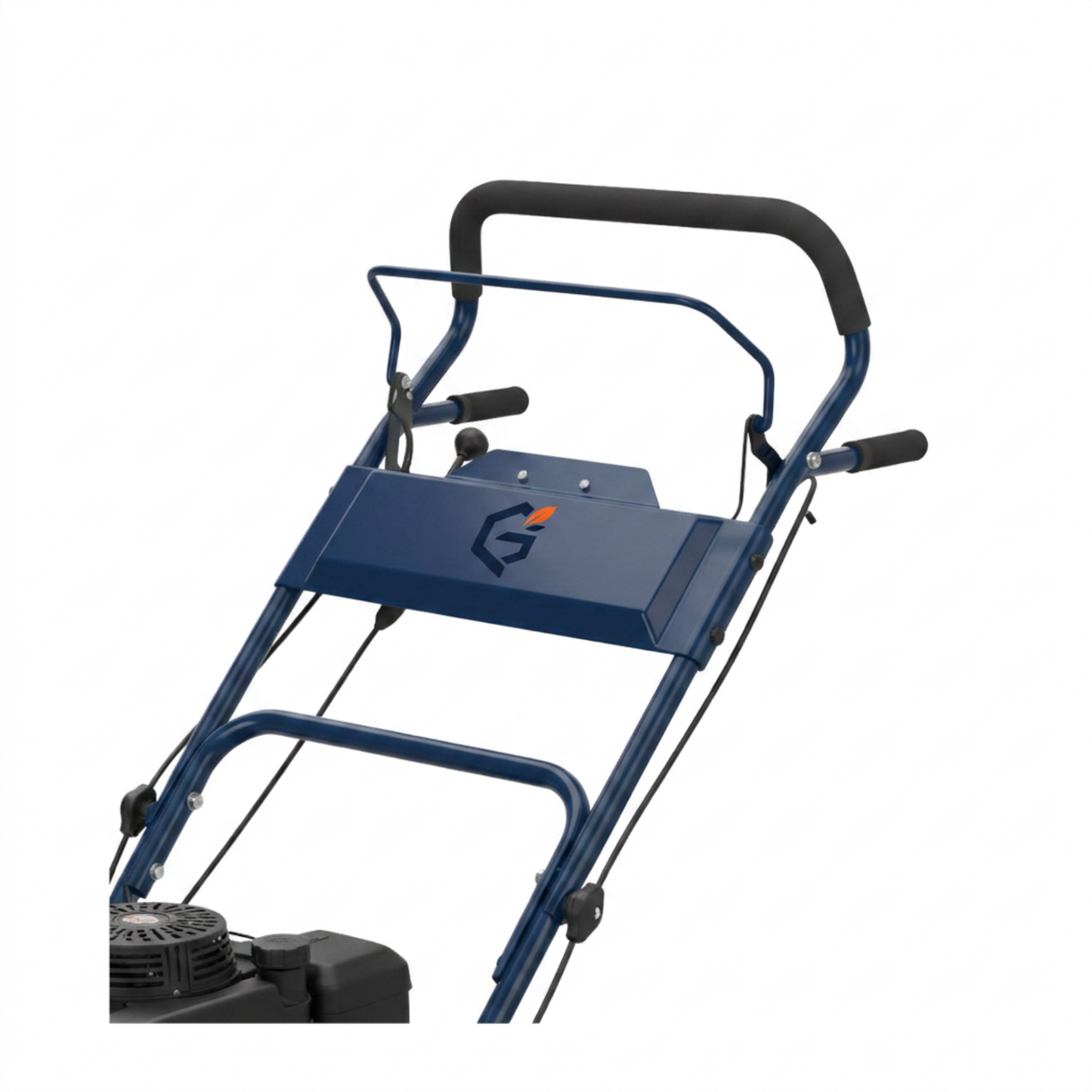 GETDECO TurboEdge 32-inch 330cc gas zero-turn lawn mower with red body and detailed cutting deck, ideal for efficient yard work