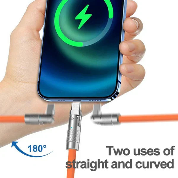 Belro 180° rotating fast charge cable for electronics, featuring flexible design and durable connectors for quick charging.