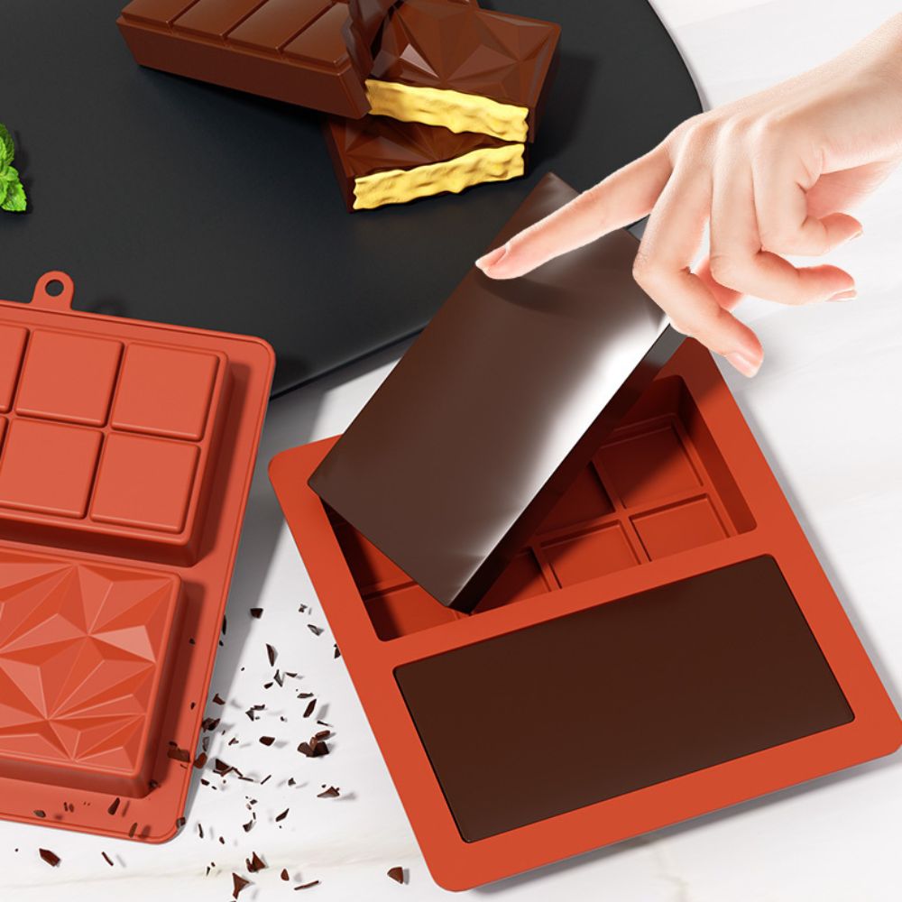 Belro Dubai Chocolate Bar silicone mold for food and grocery use, showing the detailed mold design for making chocolate bars.