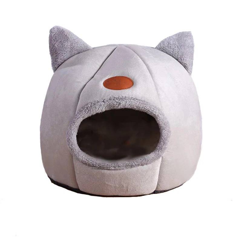 Belro Cat Cave pet bed made of cozy fabric, designed as a hideaway for cats to rest and relax.
