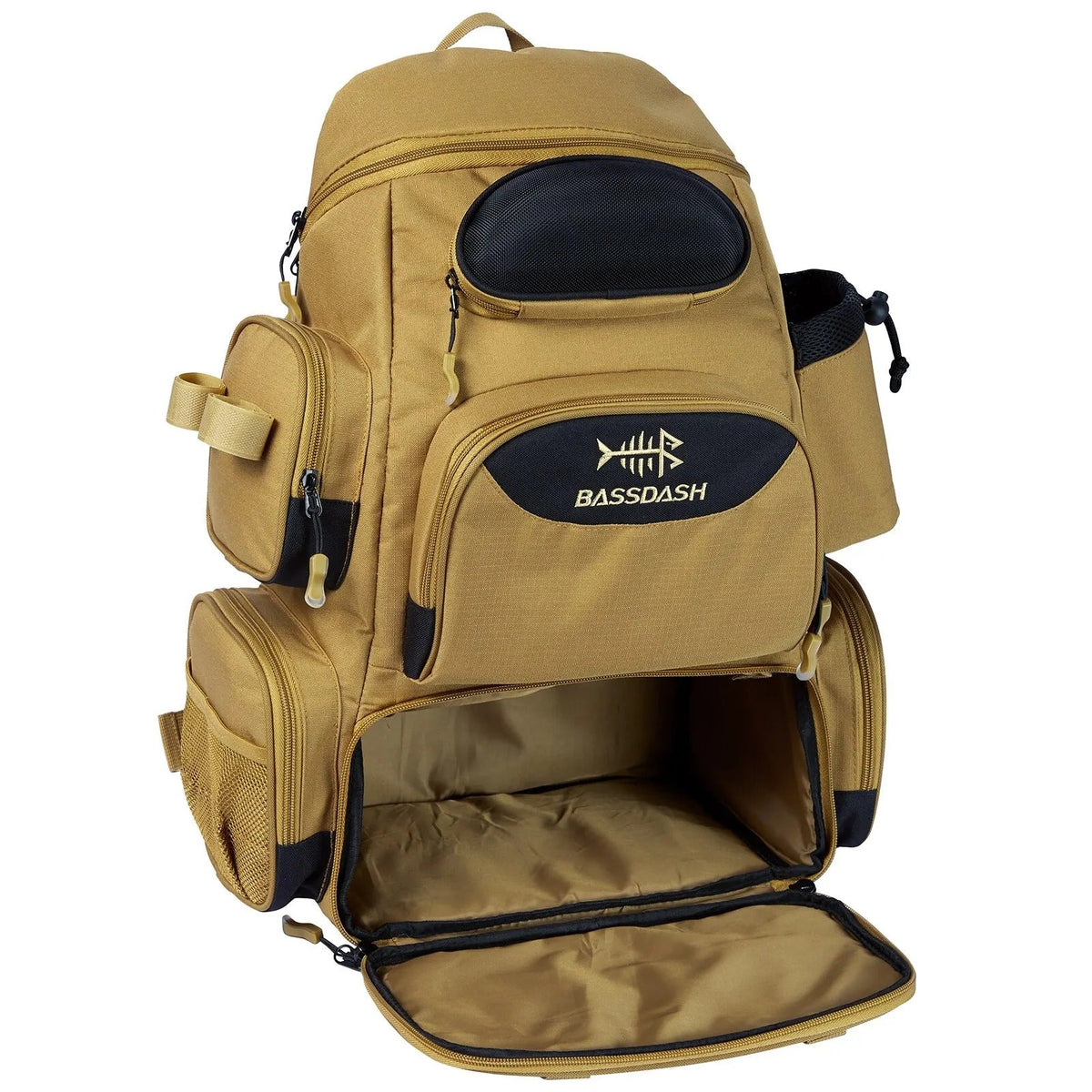 Belro waterproof fishing tackle backpack with multiple compartments, designed for anglers to organize gear and keep it dry.