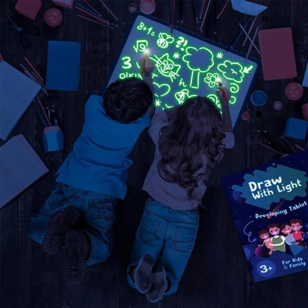 Belro Magic LED Light Drawing Pad for kids, electronic drawing tablet with illuminated screen for creative art activities