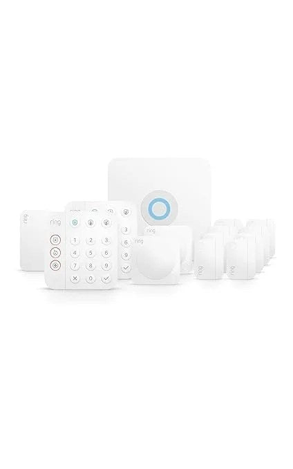Casavibeo Ring Alarm 14-Piece Kit, wireless smart home security system with sensors, mobile app control, and Alexa compatibility