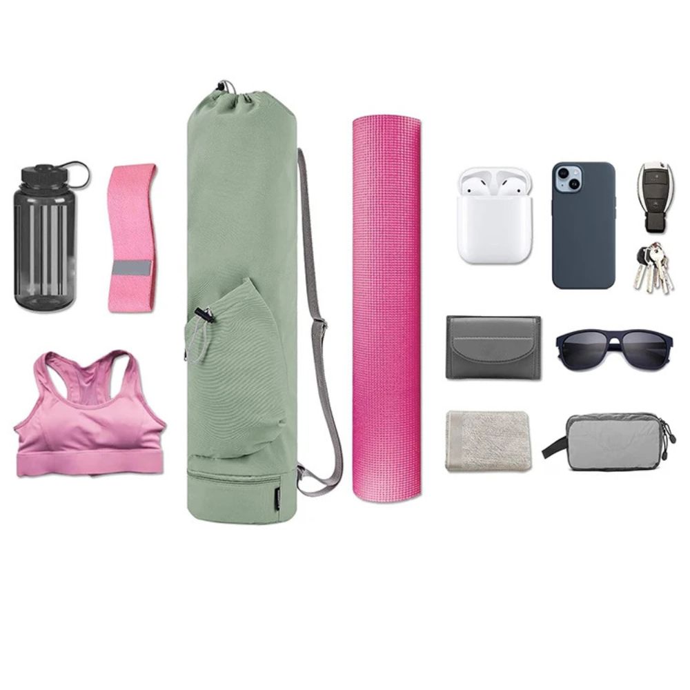 Belro men's yoga mat bag with wet storage, lightweight and durable, designed for carrying yoga mats and accessories comfortably.