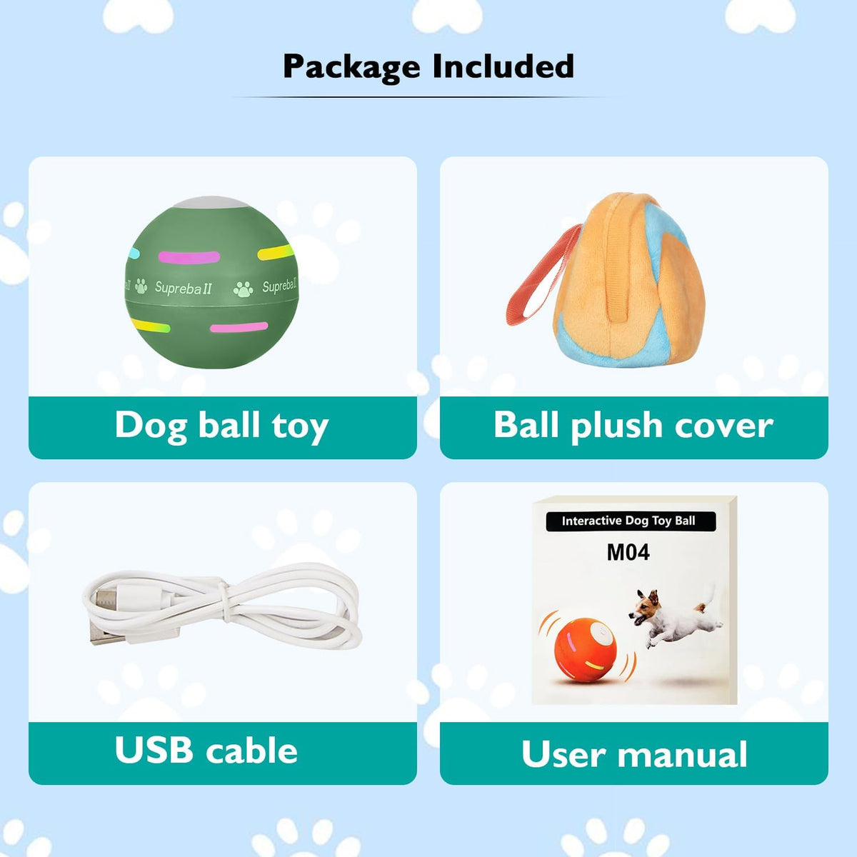 Belro interactive dog ball toy for pets, featuring a colorful, engaging design suitable for play and mental stimulation.