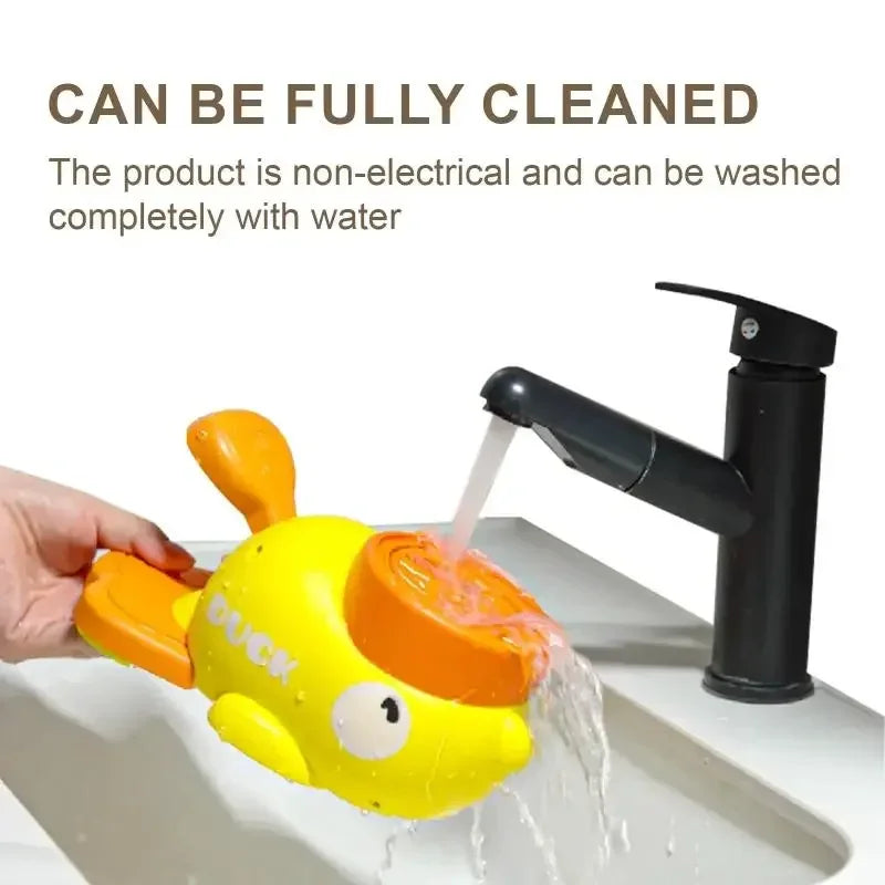 Belro interactive cartoon duck dog puzzle feeder on kitchen counter, designed for pet feeding and mental stimulation.