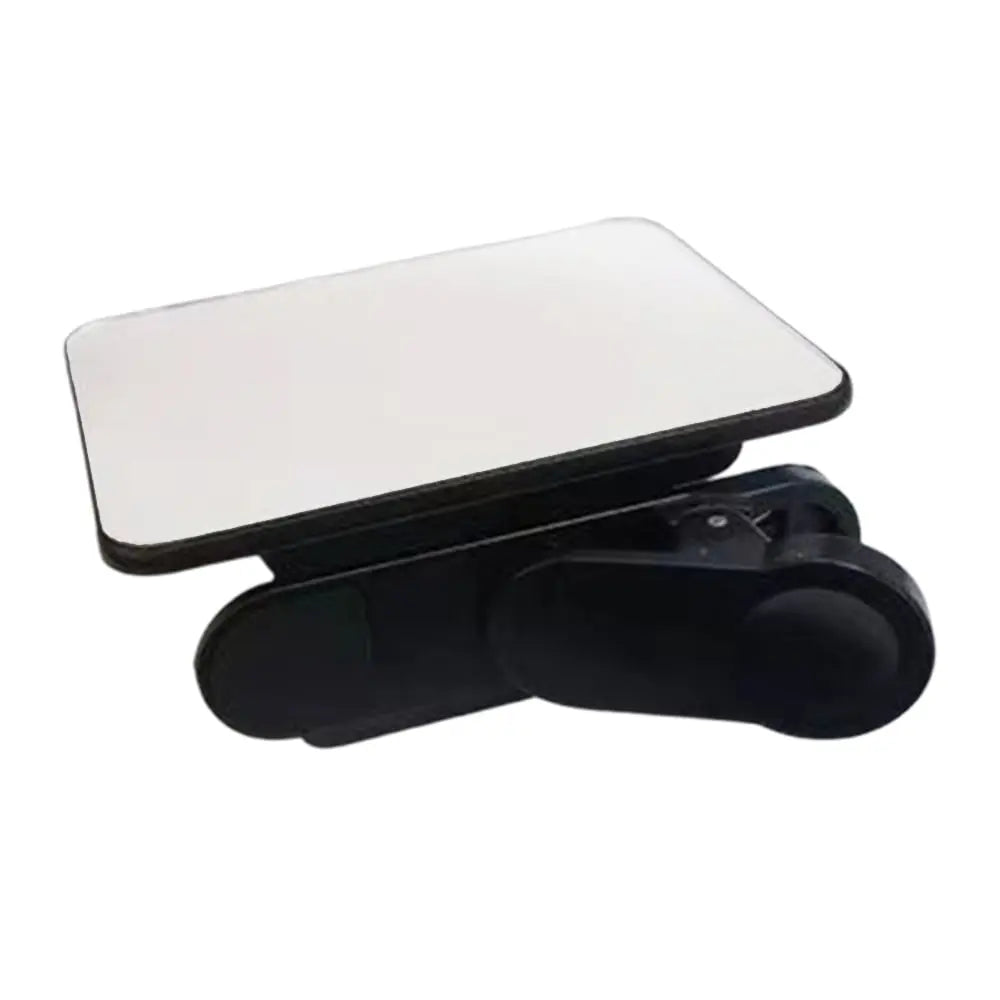 Mivoza camera mirror reflector clip attached to a smartphone lens for creative photography and kaleidoscope effects.