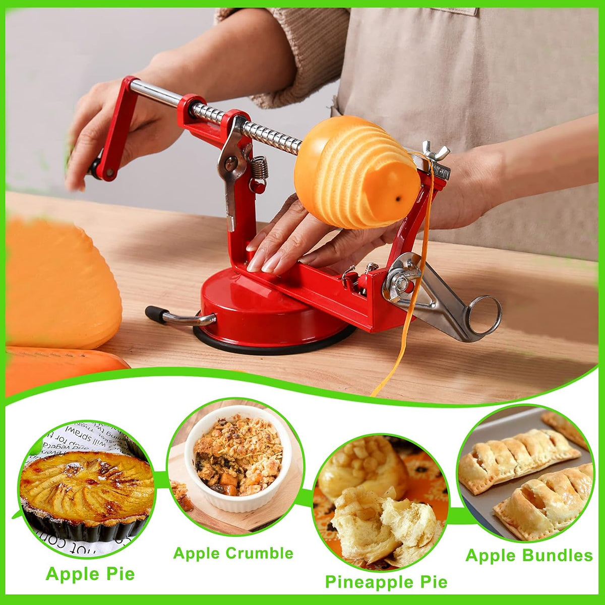 Belro Apple Skin Peeler with ergonomic handle and stainless steel blade for easy fruit peeling in the kitchen.