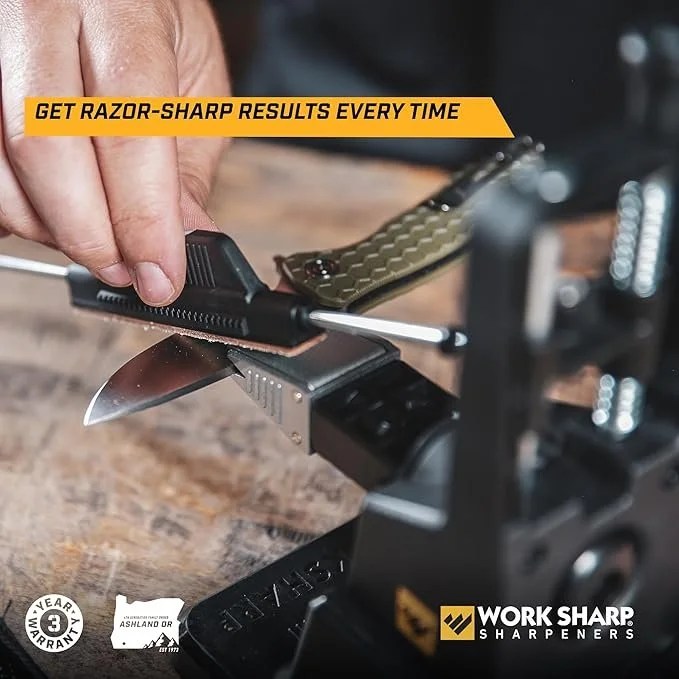 Casavibeo Work Sharp Precision Adjust Elite knife sharpener with adjustable system for hunting, serrated, and kitchen knives.