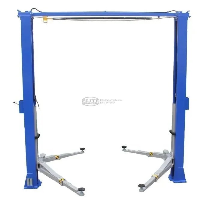 Casavibeo Tuxedo 11,000 lbs two-post clear floor auto lift with direct drive and bi-symmetric design, shown in the image.