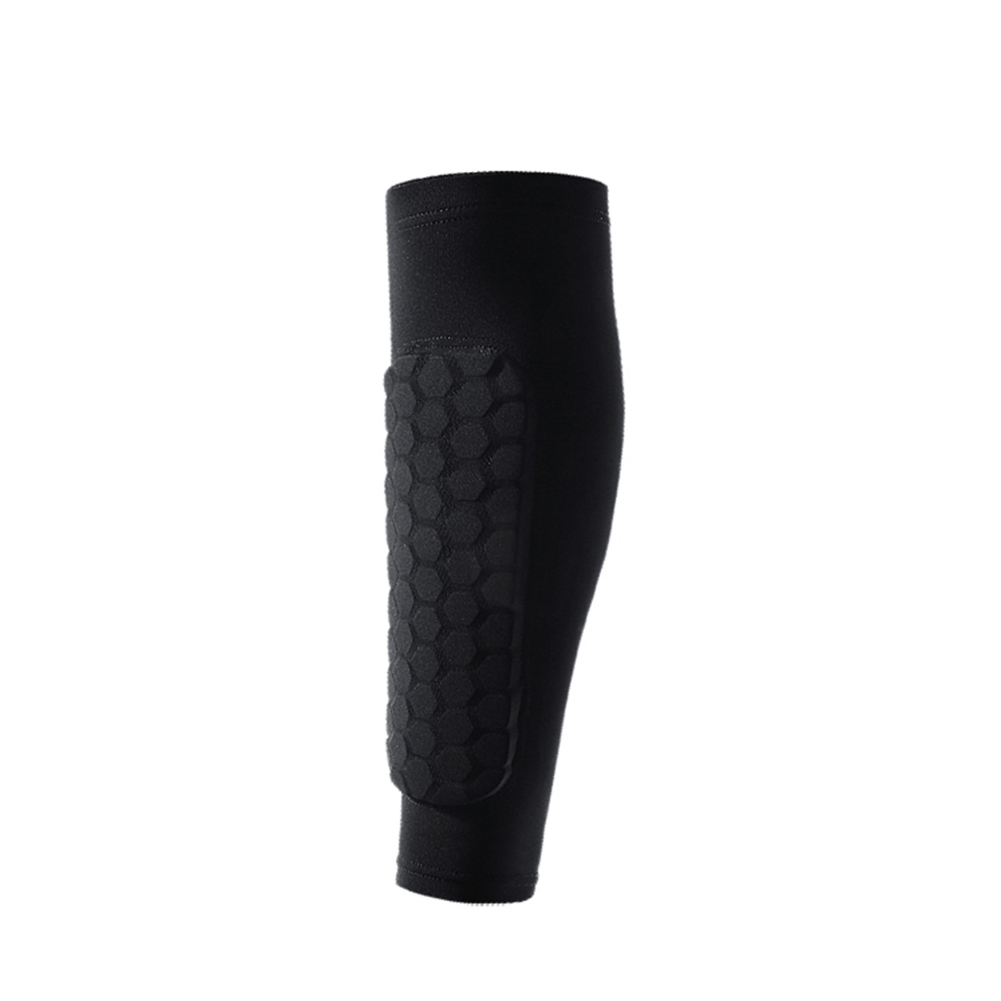 Belro soccer shin guard shown with padded protective design, adjustable straps, and sleek black finish for sports and outdoors use.