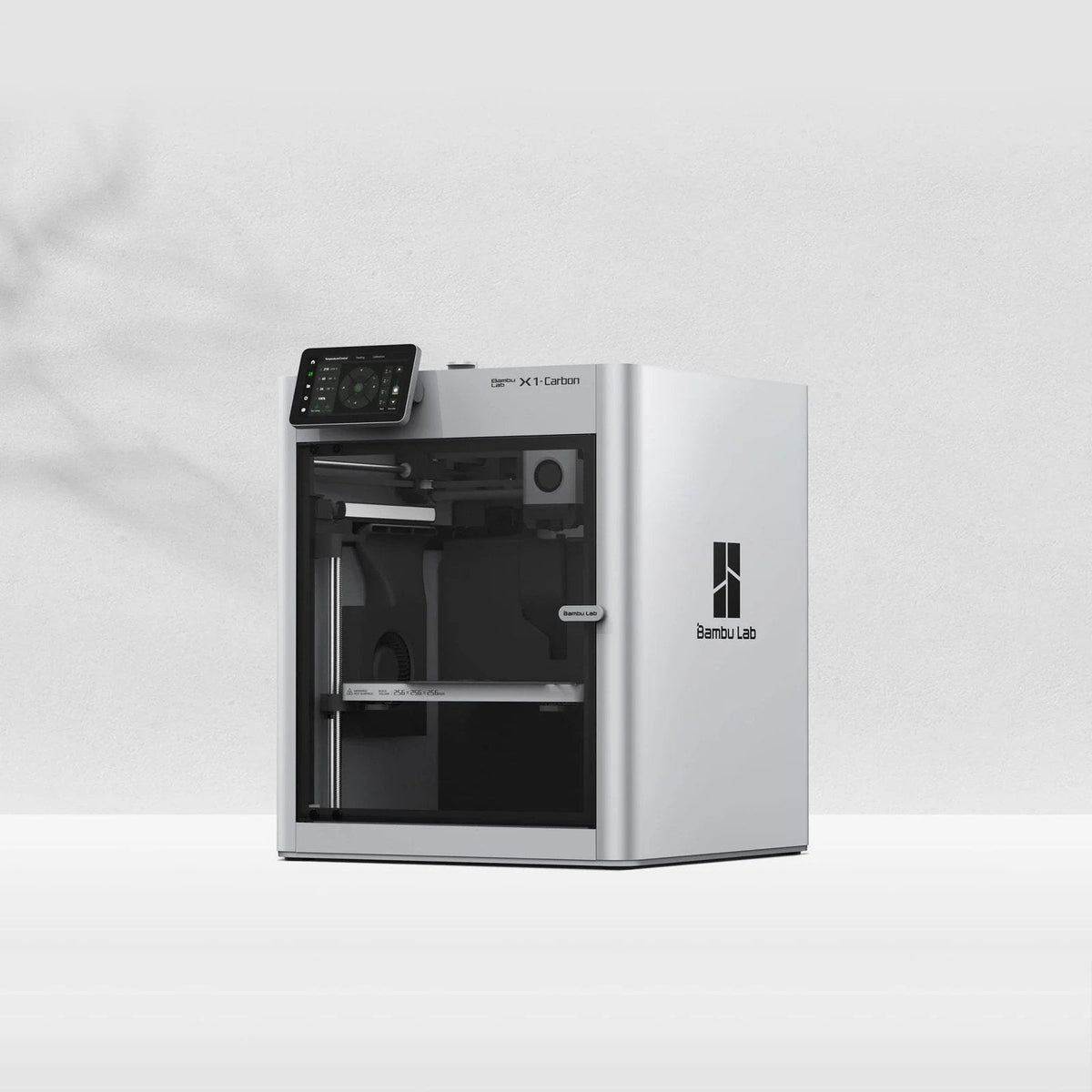 Colorful Bambu Labs X1C 3D printer with multi-colour system, showcasing the advanced multi-material 3D printing technology.