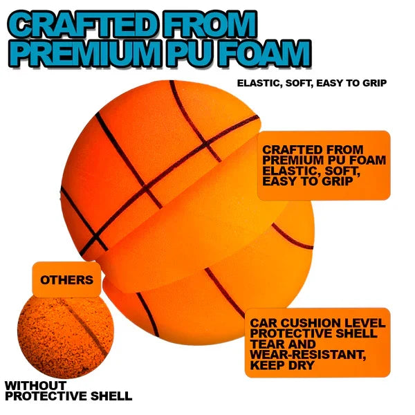 Belro silent basketball used for team sports, featuring a soft, quiet surface ideal for indoor basketball games.