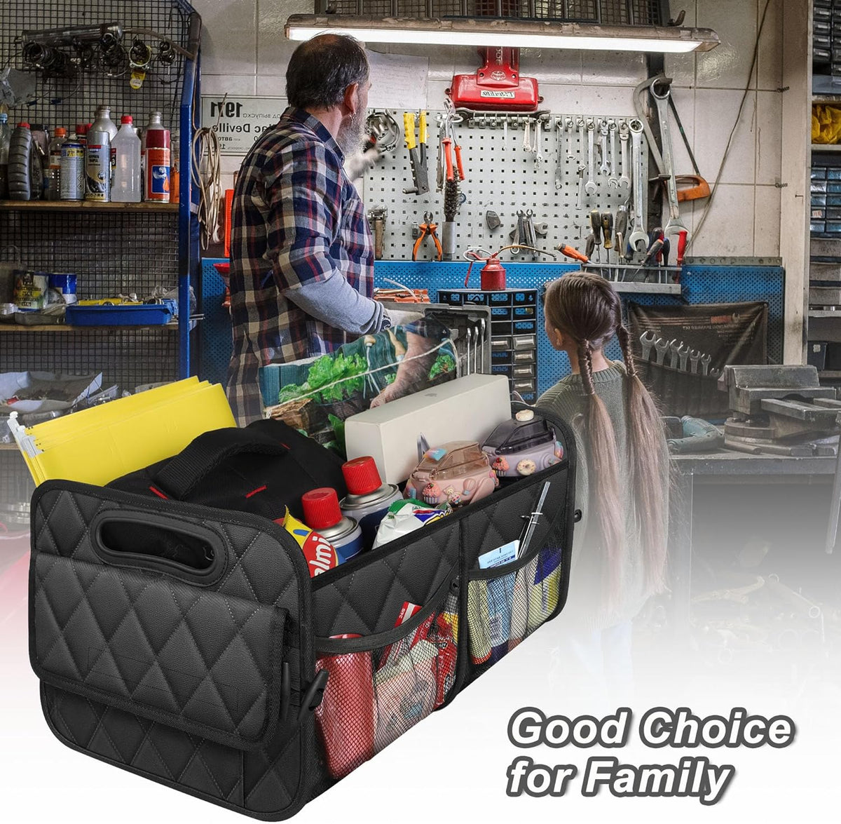 Belro car trunk storage organizer with multiple compartments, designed to keep your vehicle tidy and organized.