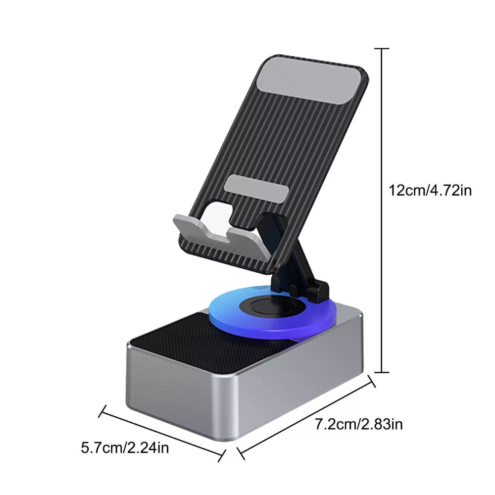 Belro 4-in-1 phone stand with built-in Bluetooth speaker, portable electronic accessory for hands-free use and media playback.