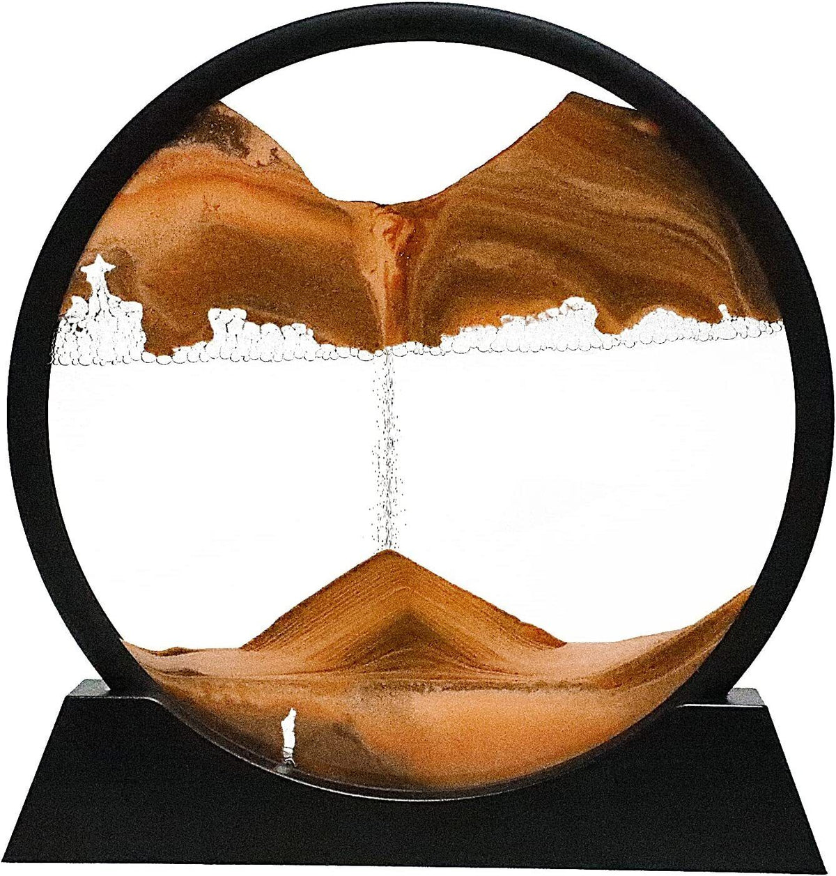 Belro Moving Sandscape decor with flowing sand and colorful landscape, ideal for home and garden interior decoration.