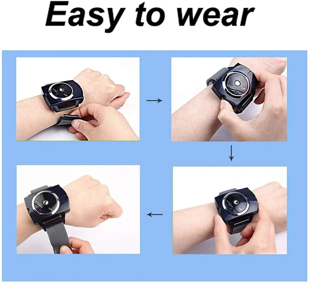Belro Intelligent Snore Stopper Wristwatch displaying a digital screen with sleep monitoring data and health features.