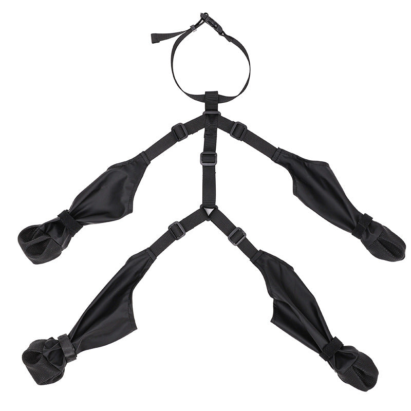Adjustable Belro dog boots footwear with secure straps and durable material for outdoor protection and comfort.