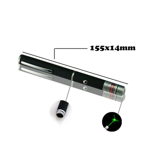 Green military-grade laser pointer from Belro, designed for office and stationery use, with a sleek compact design.