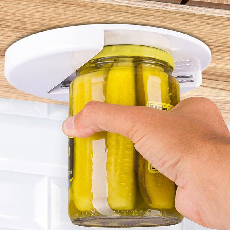 Belro glass lid opener, an electronic kitchen gadget with a sleek design, used for easy removal of jar and bottle lids.