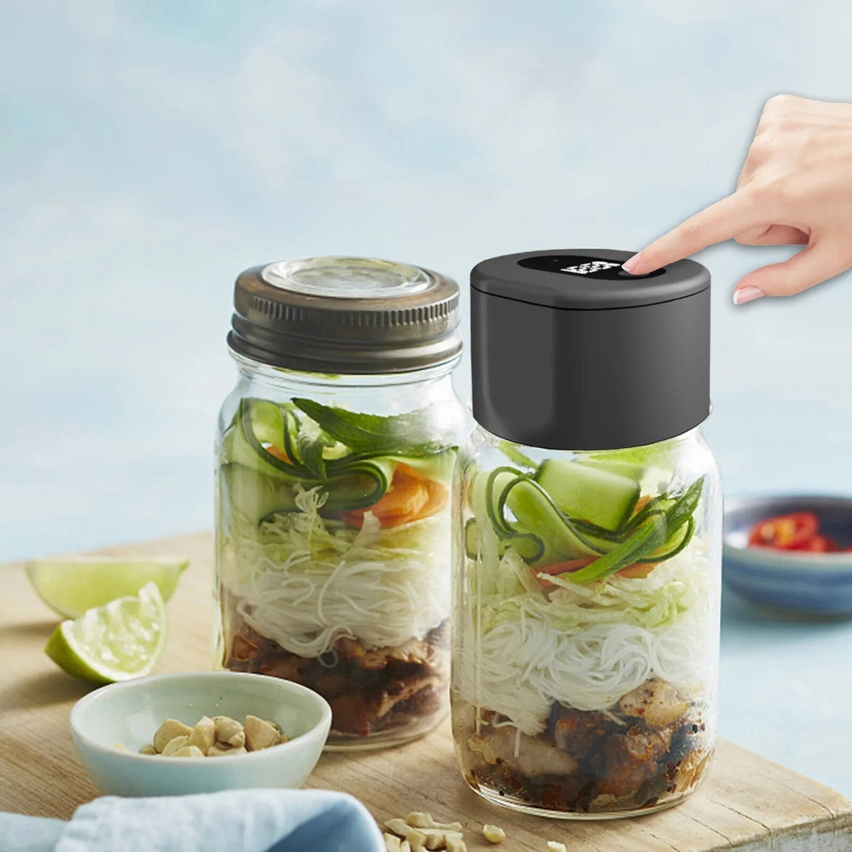 Belro vacuum-sealed jars for kitchen storage, clear glass containers with airtight lids, ideal for preserving food freshness.