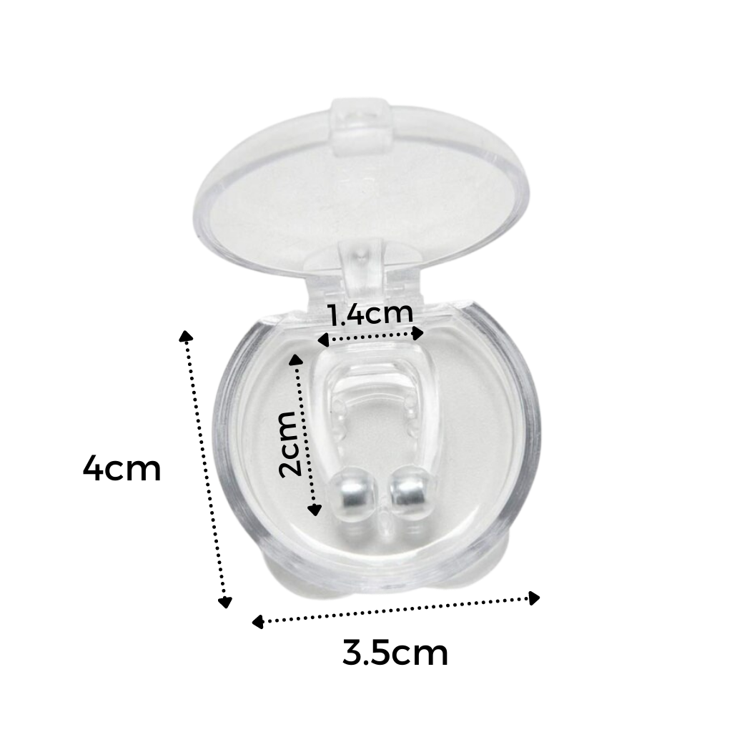 Belro anti-snoring nasal device for better sleep, shown in a close-up image demonstrating its design and fit.