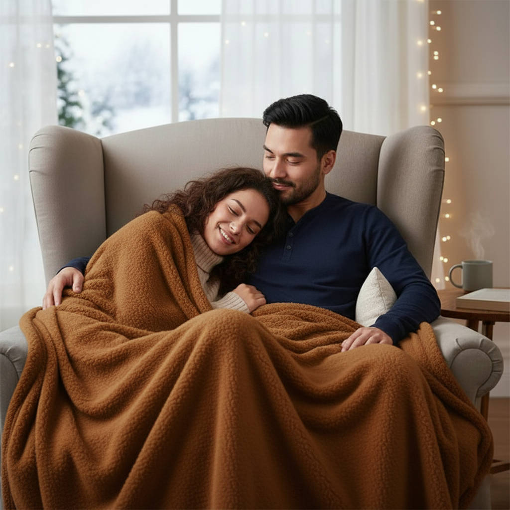 Belro waterproof blanket for couples, cozy and durable, ideal for bed or sofa, in a stylish design for home use