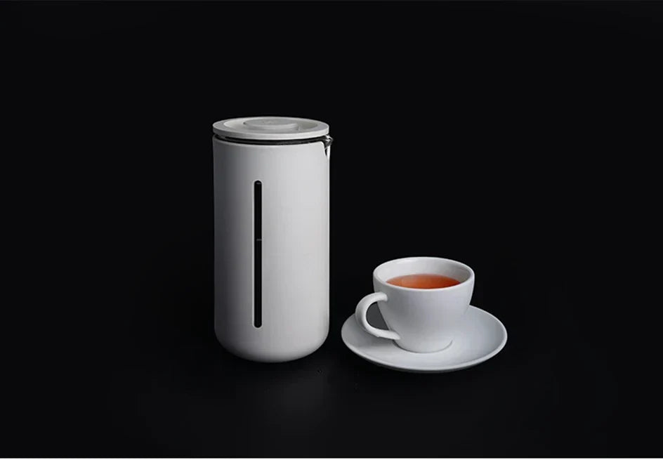 Belro heat resistant French press coffee maker with glass carafe and stainless steel frame for hot beverage brewing.