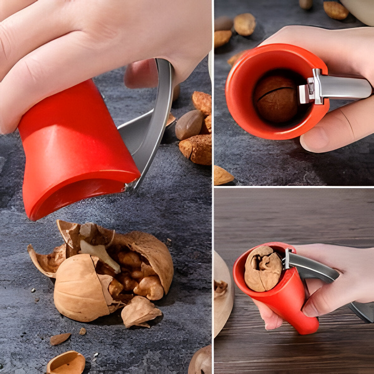 Belro ergonomic nutcracker with lever mechanism for easy cracking of nuts, suitable for kitchen and dining use.