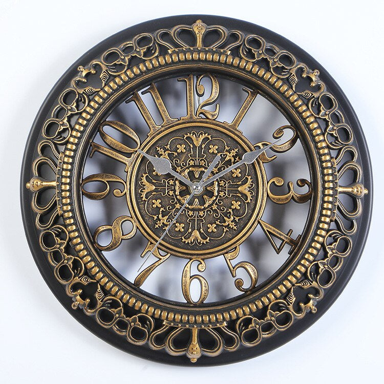 Antique Elegance Wall Clock by Belro showing vintage-style face with Roman numerals and ornate frame for home decor.