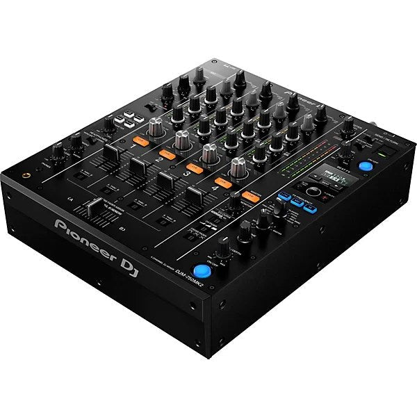 Casavibeo Pioneer DJ DJM-750MK2 4-channel DJ mixer with effects and rekordbox, showing knobs, faders, and control panel.
