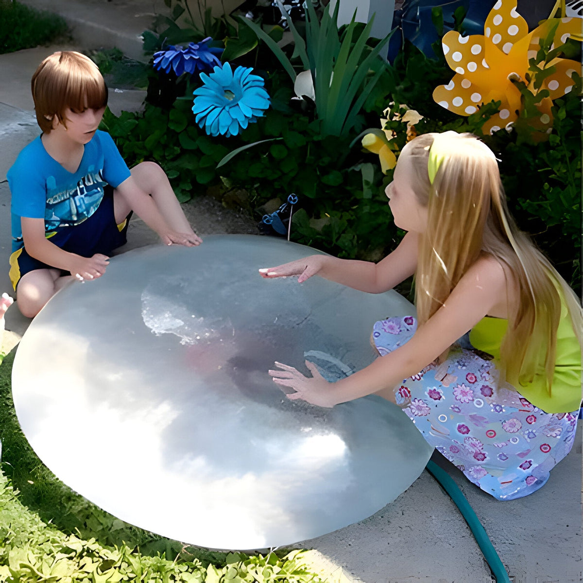Belro Magic Bubble Ball toy, colorful plastic ball with bubbles and transparent design, perfect for kids' indoor play.