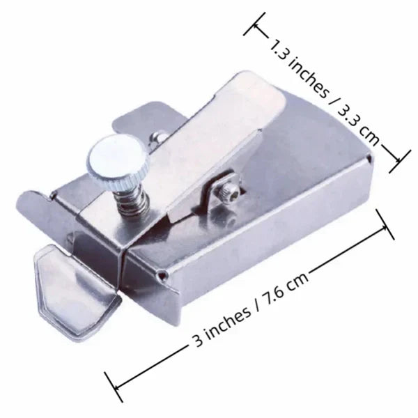 Magnetic seam guide for men's clothing by Belro, showing a close-up of the magnetic tool used for sewing and garment alignment.