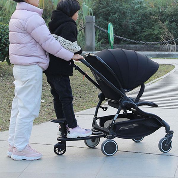 Belro universal stroller board attached to a stroller, designed for sports and outdoor use, providing extra riding space for kids