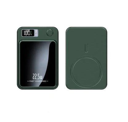 Belro magnetic mini power bank with sleek black design, portable electronics for charging devices on the go