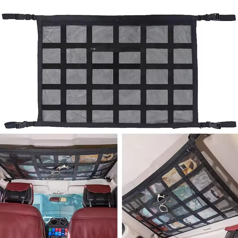 Belro interior cargo net for home storage and organization, showing a close-up of the net's mesh design for securing items.
