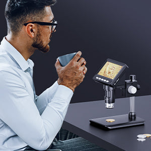 Belro 4.3-inch digital soldering microscope for electronics repair, featuring adjustable focus and high-resolution display.