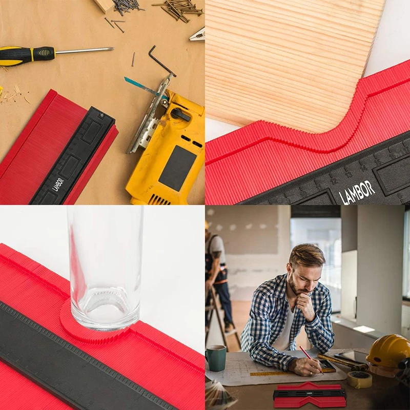 Mivoza Deutschland 25cm contour gauge measuring tool with profile shape duplicator and precise measurement for home and living projects.