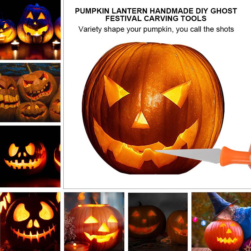Belro pumpkin cutting set with stainless steel automotive tools, featuring multiple blades and handles for precise cutting.