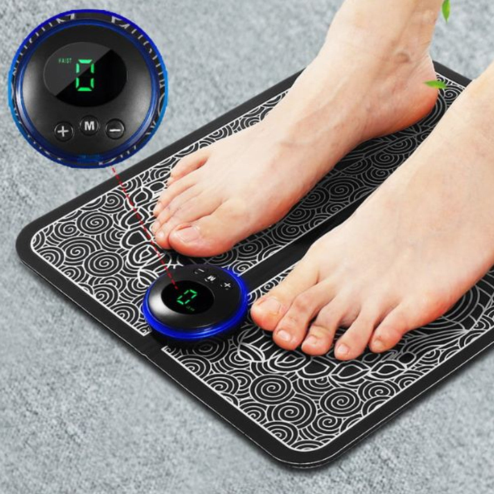 Belro rechargeable heated foot massager with control panel, designed for soothing foot relaxation and heat therapy.