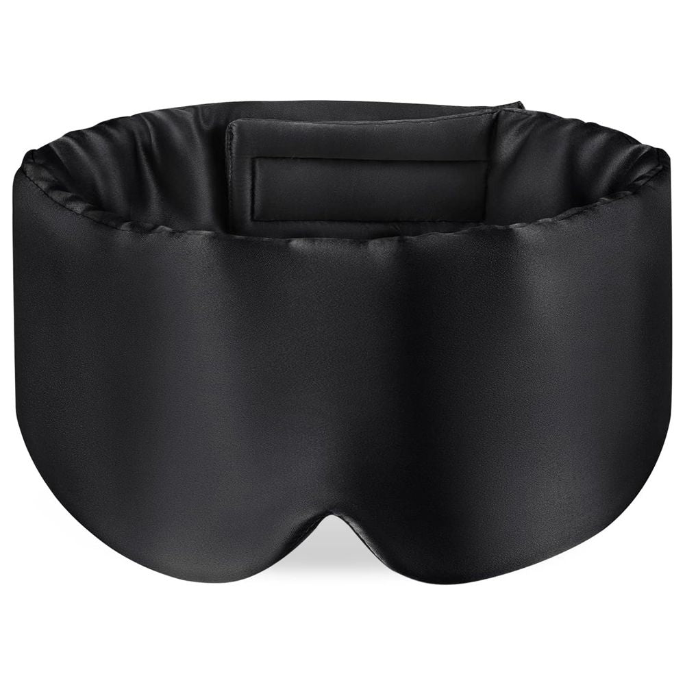 Belro silk sleep mask in soft silk with adjustable strap, designed for comfortable sleep and relaxation.
