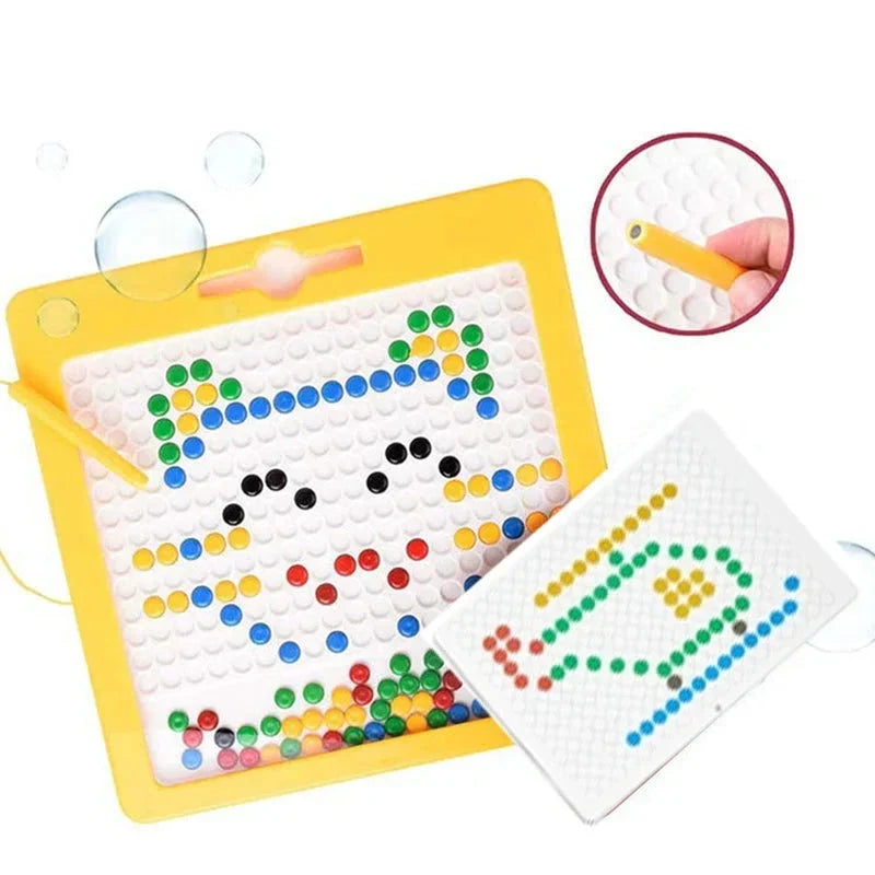 Belro large magnetic drawing pad for kids with Montessori magnetic dots board, fun electronic drawing tablet for children.
