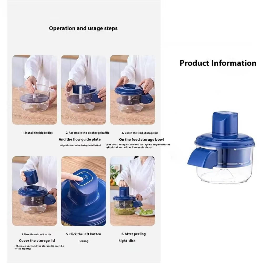 Belro electric fruit and vegetable peeler with a sleek design, ideal for quick and easy peeling in the kitchen.