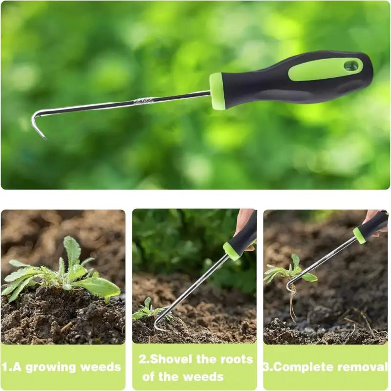 Belro heavy-duty ergonomic weed puller tool for garden use, featuring a sturdy design and comfortable handle for outdoor weed removal.