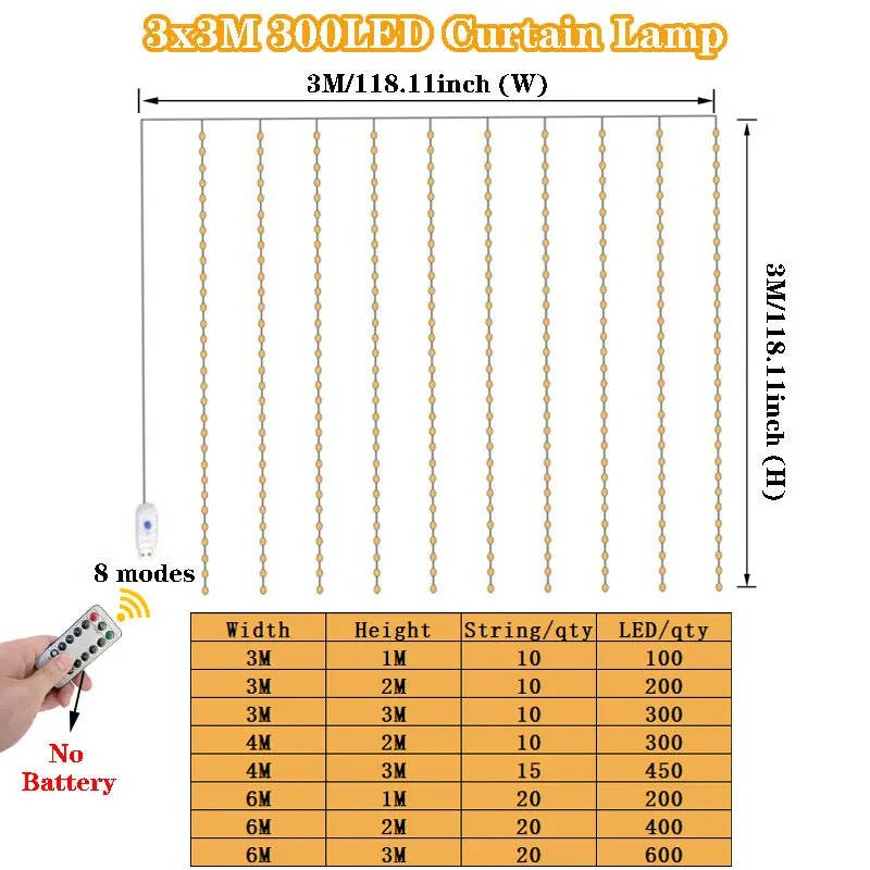 Belro Curtain LED Lights for outdoor home and garden decor, featuring bright string lights hanging against a festive background.