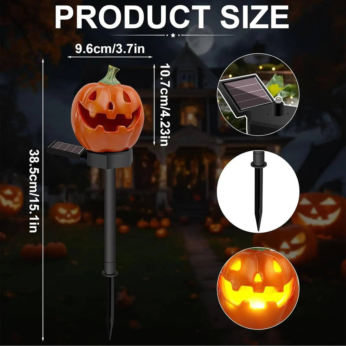 Belro light-up pumpkin Halloween pathway decor for outdoor home and garden, featuring illuminated pumpkin design for festive outdoor lighting.