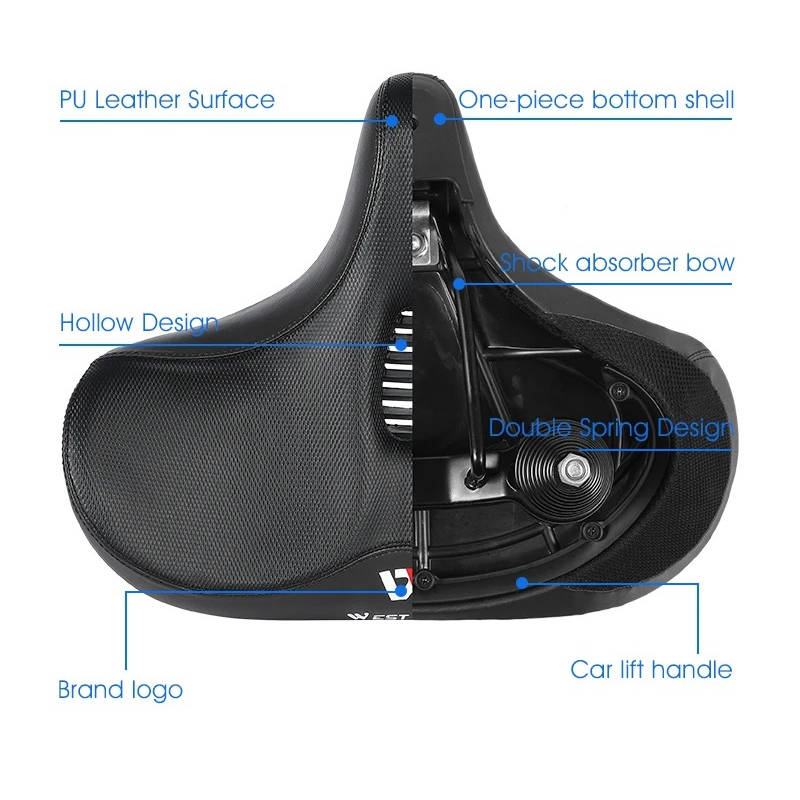 Belro comfortable bike saddle ideal for long rides, designed for outdoor cycling with ergonomic support and durable materials